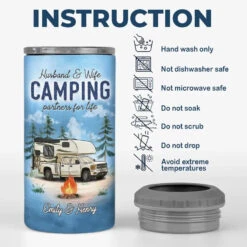 Every Moment Is A Fresh Beginning - Camping Personalized Custom 4 In 1 Can Cooler Tumbler - Gift For Couple, Husband Wife, Camping Lovers -Pawfect House Store 665d9a22e603f