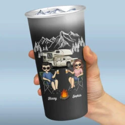 Making Memories At A Time - Camping Personalized Custom Aluminum Changing Color Cup - Gift For Husband Wife, Camping Lovers -Pawfect House Store 665db38dad8b5