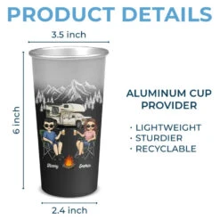 Making Memories At A Time - Camping Personalized Custom Aluminum Changing Color Cup - Gift For Husband Wife, Camping Lovers -Pawfect House Store 665db38f7b3ef