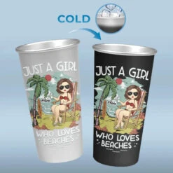 Life Is Better At The Beach - Bestie Personalized Custom Aluminum Changing Color Cup - Summer Vacation Gift For Best Friends, BFF, Sisters -Pawfect House Store 665e940d02120