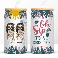 It's A Girls Trip - Bestie Personalized Custom Glass Cup, Iced Coffee Cup - Gift For Best Friends, BFF, Sisters 8 It's A Girls Trip - Bestie Personalized Custom Glass Cup, Iced Coffee Cup - Gift For Best Friends, BFF, Sisters -Pawfect House Store 665eba2118c13