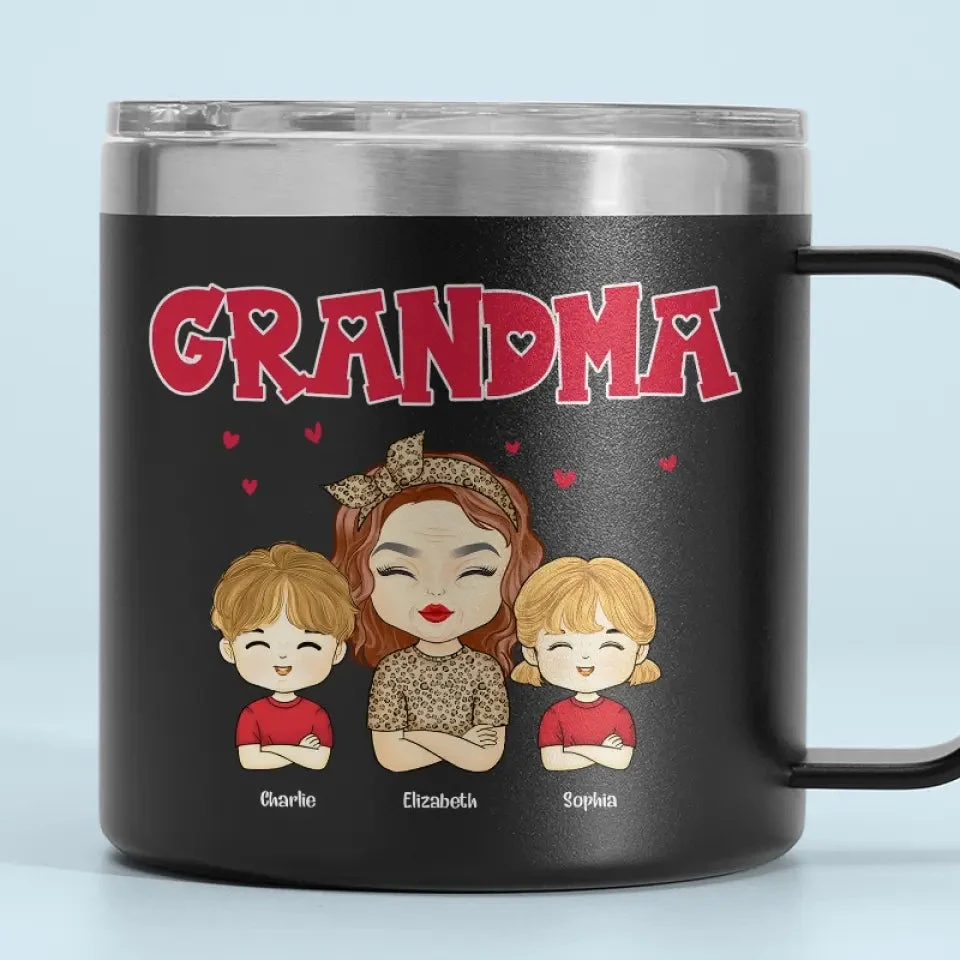 The Real Magic Wand Is The Child’s Own Mind - Family Personalized Custom 14oz Stainless Steel Tumbler With Handle - Gift For Mom, Grandma 1 The Real Magic Wand Is The Child’s Own Mind - Family Personalized Custom 14oz Stainless Steel Tumbler With Handle - Gift For Mom, Grandma