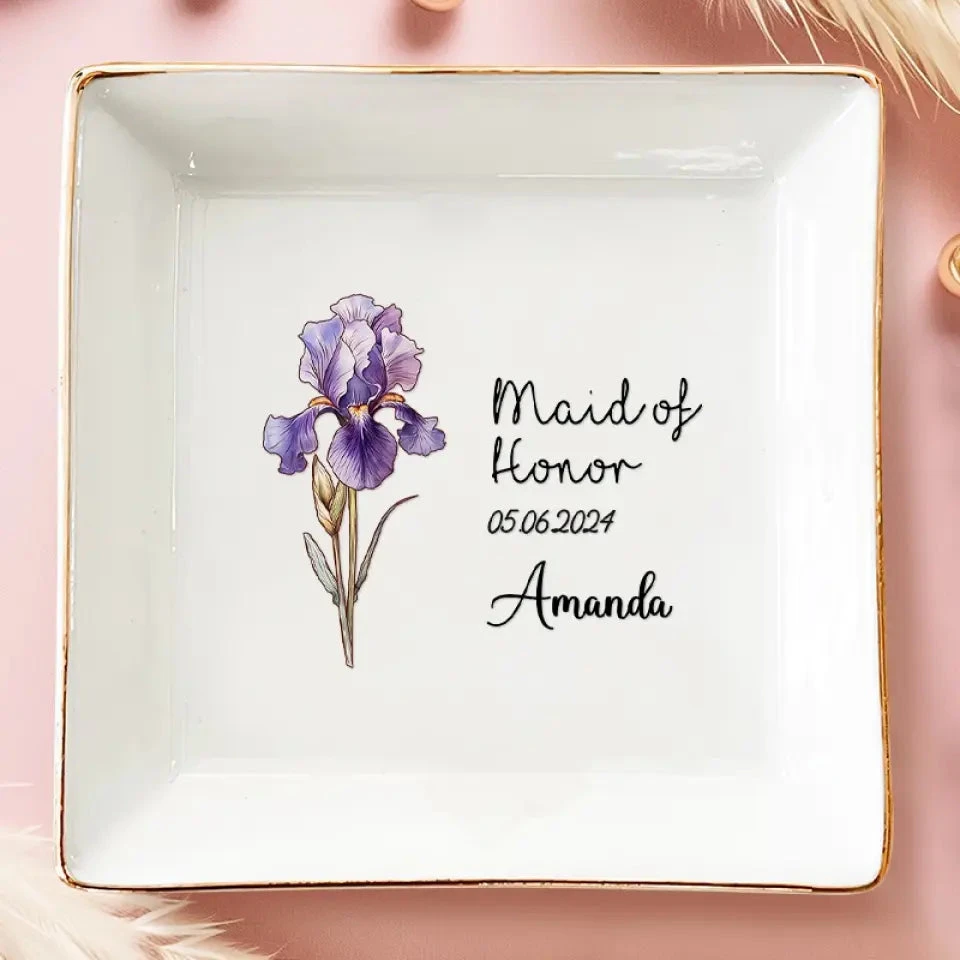 You Are My Maid Of Honor - Bestie Personalized Custom Jewelry Dish - Wedding Gift, Bridesmaid Gift For Best Friends, BFF, Sisters 1 You Are My Maid Of Honor - Bestie Personalized Custom Jewelry Dish - Wedding Gift, Bridesmaid Gift For Best Friends, BFF, Sisters