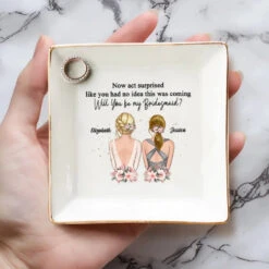 Bridesmaid For A Day, Best Friend For Life - Bestie Personalized Custom Jewelry Dish - Wedding Gift, Bridesmaid Gift For Best Friends, BFF, Sisters 8 Bridesmaid For A Day, Best Friend For Life - Bestie Personalized Custom Jewelry Dish - Wedding Gift, Bridesmaid Gift For Best Friends, BFF, Sisters -Pawfect House Store 666037633a5cf