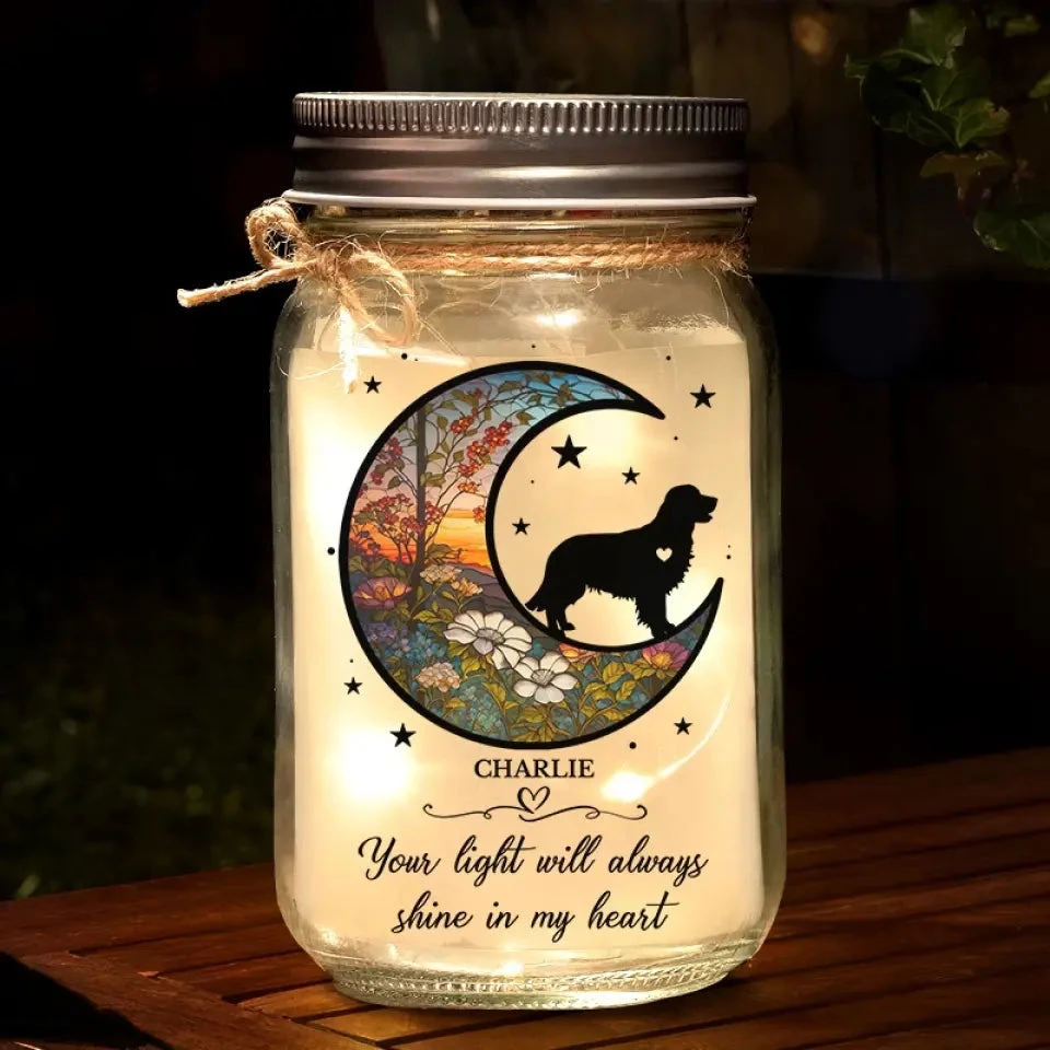 In Memory Of A Faithful Friend - Memorial Personalized Custom Mason Jar Light - Sympathy Gift For Pet Owners, Pet Lovers 1 In Memory Of A Faithful Friend - Memorial Personalized Custom Mason Jar Light - Sympathy Gift For Pet Owners, Pet Lovers