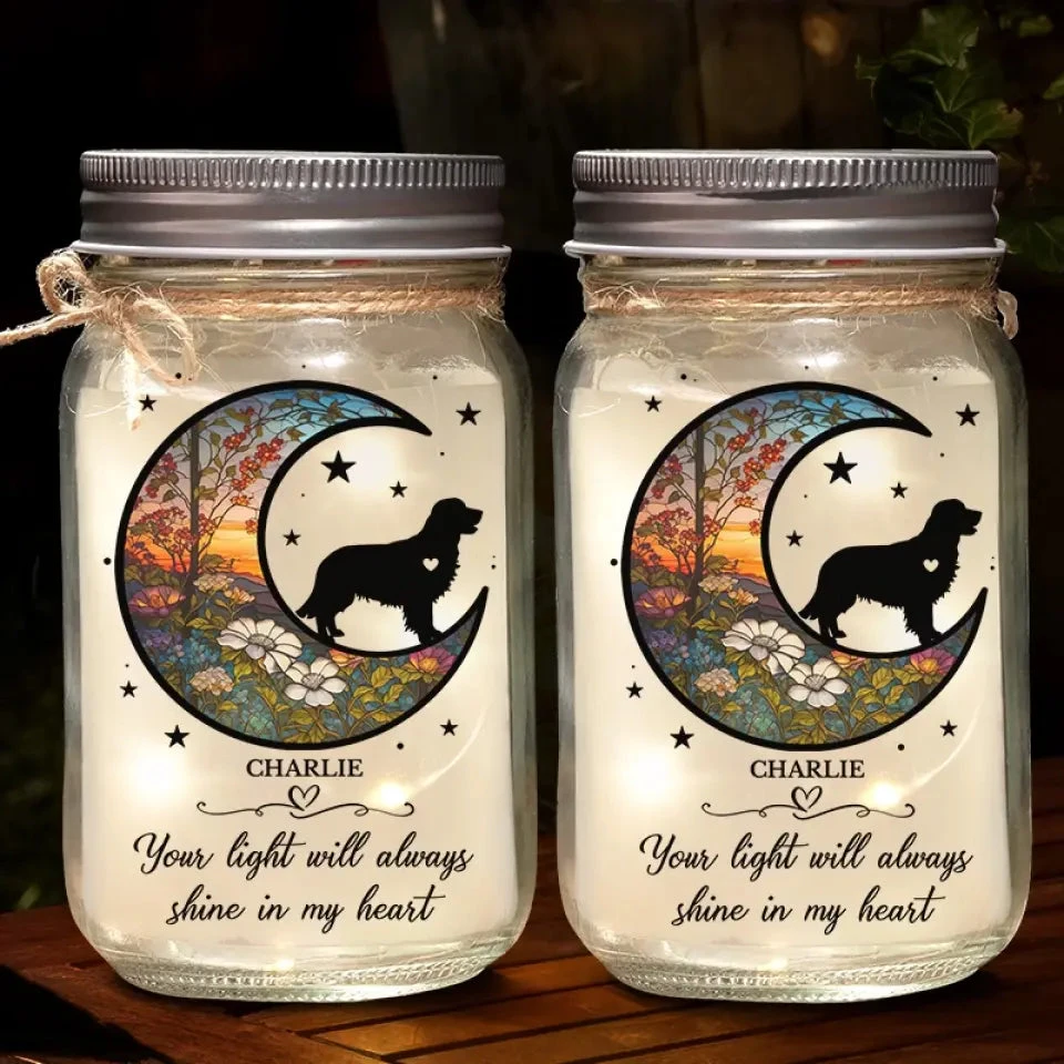 In Memory Of A Faithful Friend - Memorial Personalized Custom Mason Jar Light - Sympathy Gift For Pet Owners, Pet Lovers 3 In Memory Of A Faithful Friend - Memorial Personalized Custom Mason Jar Light - Sympathy Gift For Pet Owners, Pet Lovers - Image 3