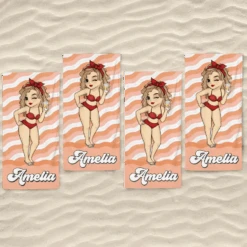 Hottest Girl On The Beach - Bestie Personalized Custom Beach Towel - Summer Vacation Gift, Birthday Pool Party Gift For Best Friends, BFF, Sisters -Pawfect House Store 6661368c1c50d