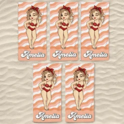 Hottest Girl On The Beach - Bestie Personalized Custom Beach Towel - Summer Vacation Gift, Birthday Pool Party Gift For Best Friends, BFF, Sisters -Pawfect House Store 666137213759a