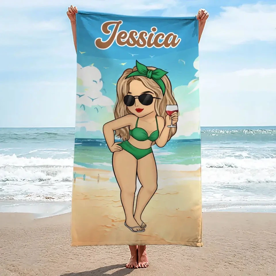Sunsets And Sweet Serenades - Bestie Personalized Custom Beach Towel - Summer Vacation Gift, Birthday Pool Party Gift For Best Friends, BFF, Sisters 4 Sunsets And Sweet Serenades - Bestie Personalized Custom Beach Towel - Summer Vacation Gift, Birthday Pool Party Gift For Best Friends, BFF, Sisters - Image 4