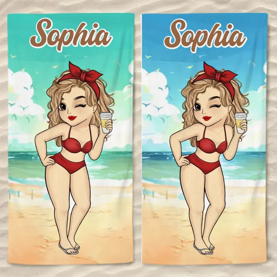 Sunsets And Sweet Serenades - Bestie Personalized Custom Beach Towel - Summer Vacation Gift, Birthday Pool Party Gift For Best Friends, BFF, Sisters 6 Sunsets And Sweet Serenades - Bestie Personalized Custom Beach Towel - Summer Vacation Gift, Birthday Pool Party Gift For Best Friends, BFF, Sisters - Image 6