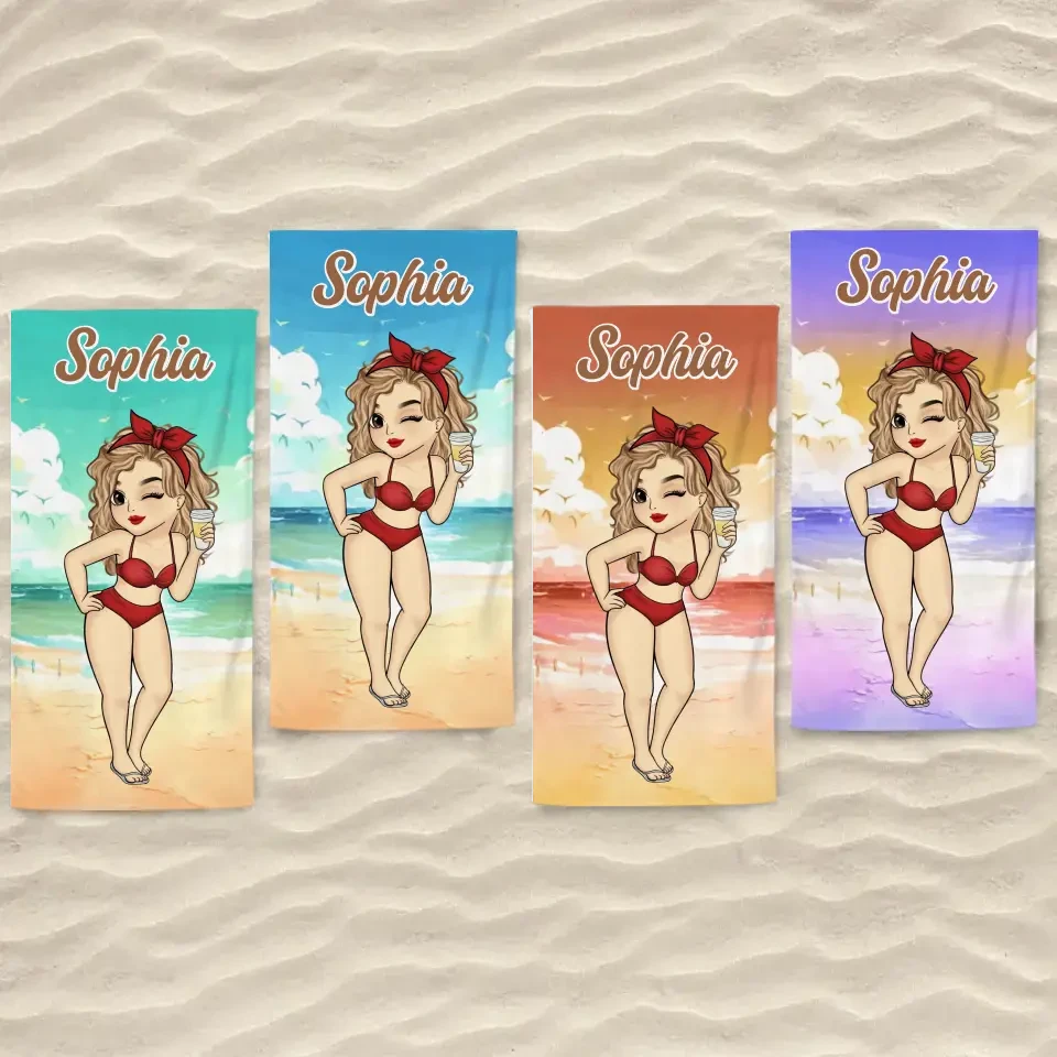 Sunsets And Sweet Serenades - Bestie Personalized Custom Beach Towel - Summer Vacation Gift, Birthday Pool Party Gift For Best Friends, BFF, Sisters 8 Sunsets And Sweet Serenades - Bestie Personalized Custom Beach Towel - Summer Vacation Gift, Birthday Pool Party Gift For Best Friends, BFF, Sisters - Image 8