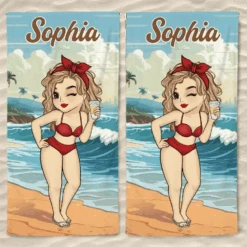 Summer Is The Season For Playful Adventures With Friends - Bestie Personalized Custom Beach Towel - Summer Vacation Gift, Birthday Pool Party Gift For Best Friends, BFF, Sisters -Pawfect House Store 666275b63665c