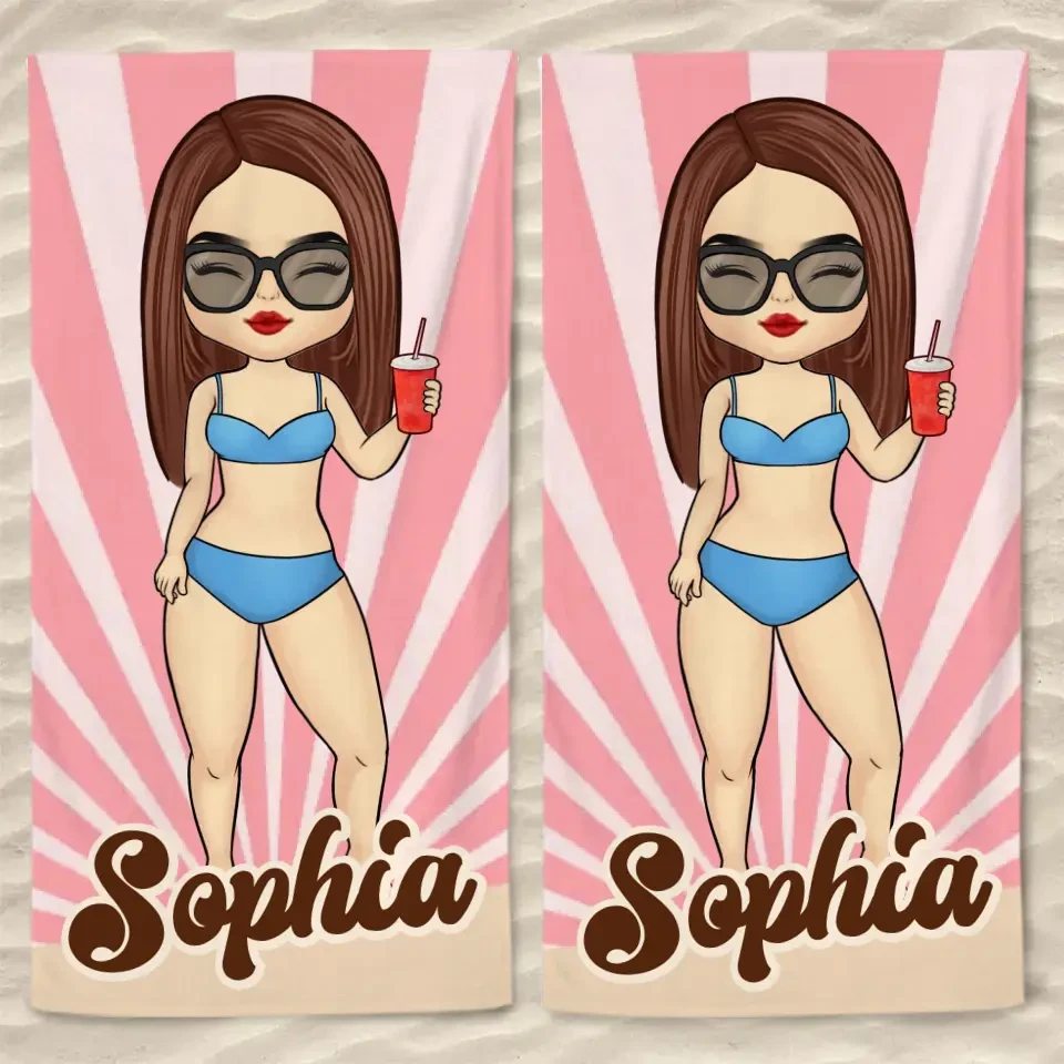 Life Is Better At The Beach - Bestie Personalized Custom Beach Towel - Summer Vacation Gift, Birthday Pool Party Gift For Best Friends, BFF, Sisters 5 Life Is Better At The Beach - Bestie Personalized Custom Beach Towel - Summer Vacation Gift, Birthday Pool Party Gift For Best Friends, BFF, Sisters - Image 5