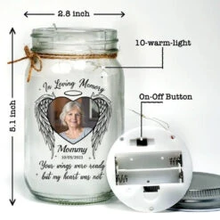 Custom Photo Forever In Our Hearts - Memorial Personalized Custom Mason Jar Light - Sympathy Gift For Family Members -Pawfect House Store 6662be70d037a