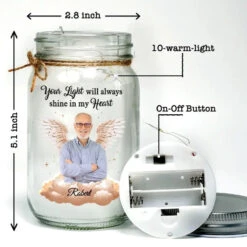 Custom Photo Angel From Above, Watch Over Me With Love - Memorial Personalized Custom Mason Jar Light - Sympathy Gift For Family Members 10 Custom Photo Angel From Above, Watch Over Me With Love - Memorial Personalized Custom Mason Jar Light - Sympathy Gift For Family Members -Pawfect House Store 6662cbb134c7a