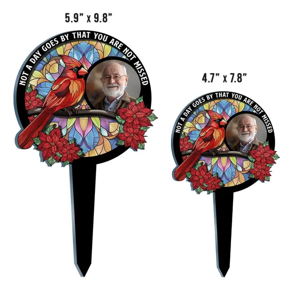 Custom Photo We're Always With You - Memorial Personalized Custom Stain Glass Style Acrylic Garden Stake - Sympathy Gift For Family Members 4 Custom Photo We're Always With You - Memorial Personalized Custom Stain Glass Style Acrylic Garden Stake - Sympathy Gift For Family Members - Image 4