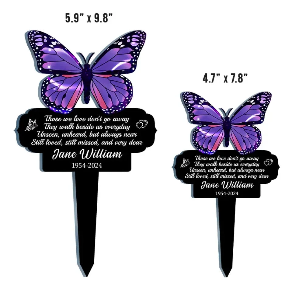 Those We Love Don't Go Away - Memorial Personalized Custom Stain Glass Style Acrylic Garden Stake - Sympathy Gift For Family Members 4 Those We Love Don't Go Away - Memorial Personalized Custom Stain Glass Style Acrylic Garden Stake - Sympathy Gift For Family Members - Image 4