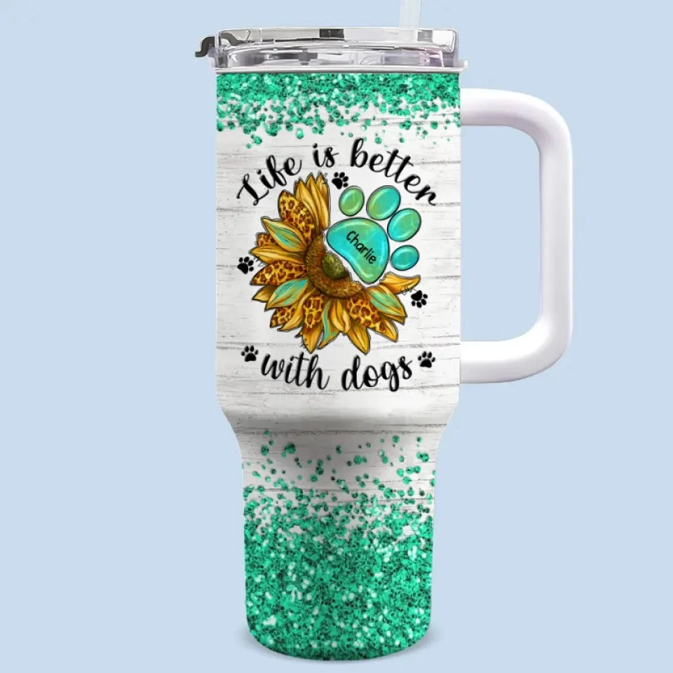 Dogs Never Lie About Love - Dog Personalized Custom 40 Oz Stainless Steel Tumbler With Handle - Gift For Pet Owners, Pet Lovers 1 Dogs Never Lie About Love - Dog Personalized Custom 40 Oz Stainless Steel Tumbler With Handle - Gift For Pet Owners, Pet Lovers