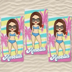 Oh Sip It's A Girl's Trip - Bestie Personalized Custom Beach Towel - Summer Vacation Gift, Birthday Pool Party Gift For Best Friends, BFF, Sisters -Pawfect House Store 6666a5d4ac4aa