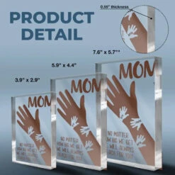 Your Hand Holds Our Tiny Hearts - Family Personalized Custom Rectangle Shaped Acrylic Plaque - Gift For Mom, Grandma -Pawfect House Store 6667fe82e9629