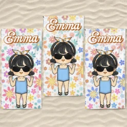 Summer Means Happy Times - Family Personalized Custom Beach Towel - Summer Vacation Gift For Family Members -Pawfect House Store 6668070a289dd