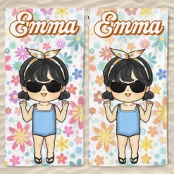 Summer Means Happy Times - Family Personalized Custom Beach Towel - Summer Vacation Gift For Family Members -Pawfect House Store 6668070a82902