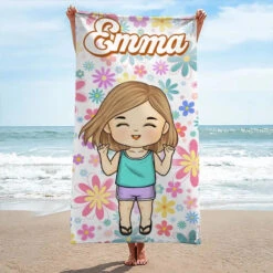 Summer Means Happy Times - Family Personalized Custom Beach Towel - Summer Vacation Gift For Family Members -Pawfect House Store 66680849093b7