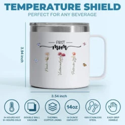 First Mom, Now Grandma - Family Personalized Custom 14oz Stainless Steel Tumbler With Handle - Gift For Mom, Grandma 9 First Mom, Now Grandma - Family Personalized Custom 14oz Stainless Steel Tumbler With Handle - Gift For Mom, Grandma -Pawfect House Store 6669130c076d6