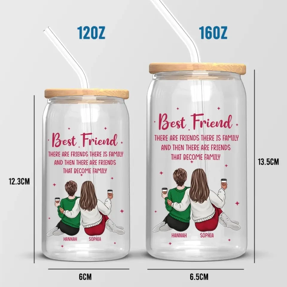 Good Friends Are Like Stars - Bestie Personalized Custom Glass Cup, Iced Coffee Cup - Summer Vacation Gift For Best Friends, BFF, Sisters 5 Good Friends Are Like Stars - Bestie Personalized Custom Glass Cup, Iced Coffee Cup - Summer Vacation Gift For Best Friends, BFF, Sisters - Image 5