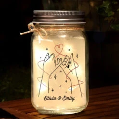 Life Is Better With True Friends - Bestie Personalized Custom Mason Jar Light - Gift For Best Friends, BFF, Sisters -Pawfect House Store 666937cc73c15