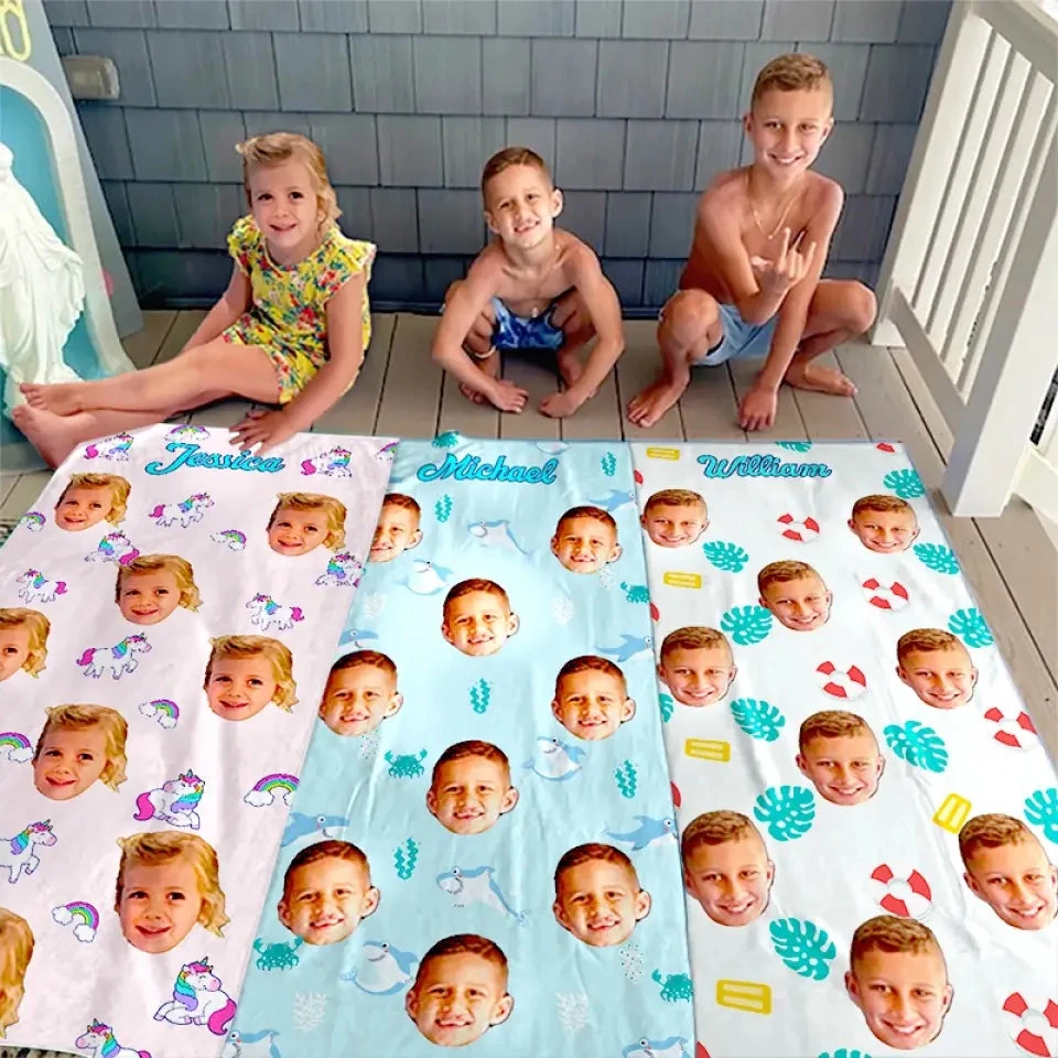 Custom Photo Let's Have An Unforgettable Summer - Family Personalized Custom Beach Towel - Summer Vacation Gift For Family Members 1 Custom Photo Let's Have An Unforgettable Summer - Family Personalized Custom Beach Towel - Summer Vacation Gift For Family Members