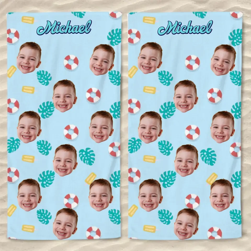 Custom Photo Let's Have An Unforgettable Summer - Family Personalized Custom Beach Towel - Summer Vacation Gift For Family Members 5 Custom Photo Let's Have An Unforgettable Summer - Family Personalized Custom Beach Towel - Summer Vacation Gift For Family Members - Image 5