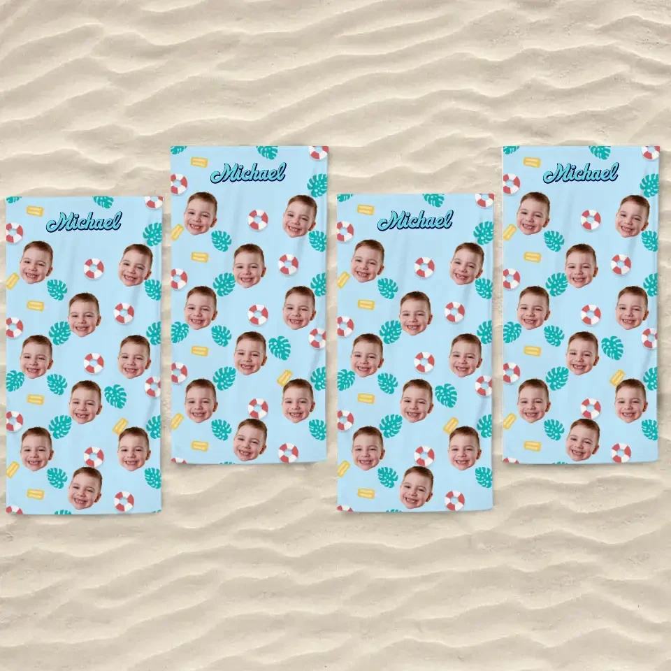 Custom Photo Let's Have An Unforgettable Summer - Family Personalized Custom Beach Towel - Summer Vacation Gift For Family Members 8 Custom Photo Let's Have An Unforgettable Summer - Family Personalized Custom Beach Towel - Summer Vacation Gift For Family Members - Image 8