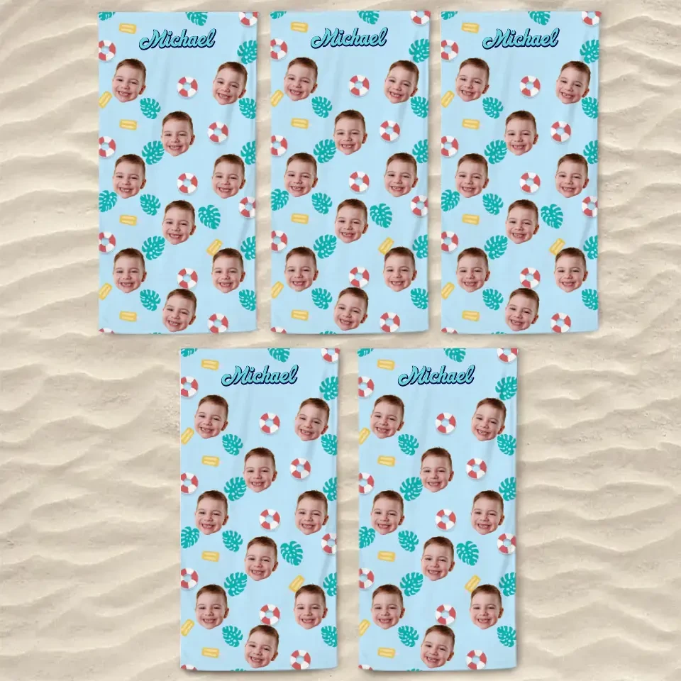 Custom Photo Let's Have An Unforgettable Summer - Family Personalized Custom Beach Towel - Summer Vacation Gift For Family Members 9 Custom Photo Let's Have An Unforgettable Summer - Family Personalized Custom Beach Towel - Summer Vacation Gift For Family Members - Image 9