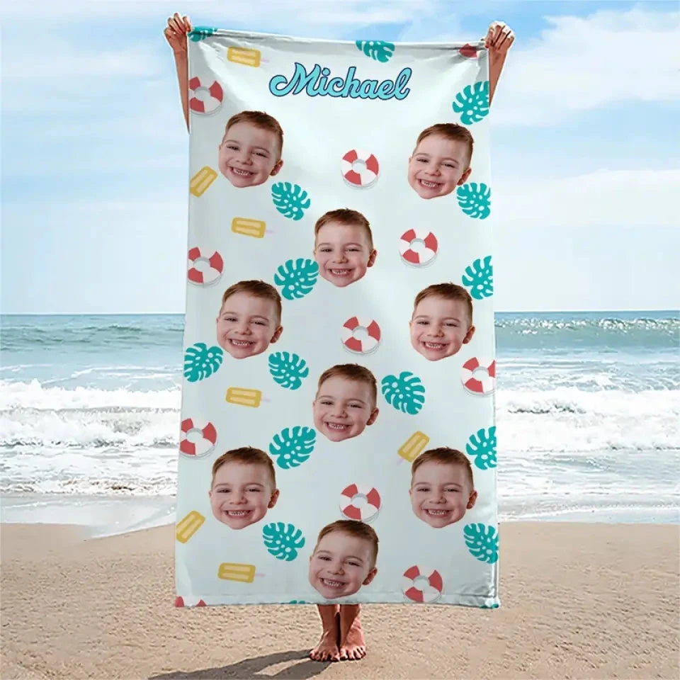 Custom Photo Let's Have An Unforgettable Summer - Family Personalized Custom Beach Towel - Summer Vacation Gift For Family Members 4 Custom Photo Let's Have An Unforgettable Summer - Family Personalized Custom Beach Towel - Summer Vacation Gift For Family Members - Image 4