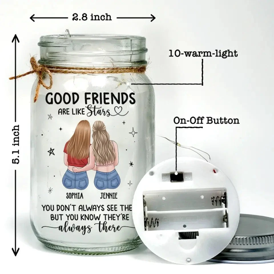 I Love The Memories That We Share Together - Bestie Personalized Custom Mason Jar Light - Gift For Best Friends, BFF, Sisters 5 I Love The Memories That We Share Together - Bestie Personalized Custom Mason Jar Light - Gift For Best Friends, BFF, Sisters - Image 5