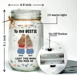 You Bring Out The Best In Me - Bestie Personalized Custom Mason Jar Light - Gift For Best Friends, BFF, Sisters -Pawfect House Store 6669803b2b261