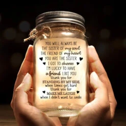 You Stand By My Side In My Ups And Downs - Bestie Personalized Custom Mason Jar Light - Gift For Best Friends, BFF, Sisters -Pawfect House Store 666a574d77ac3