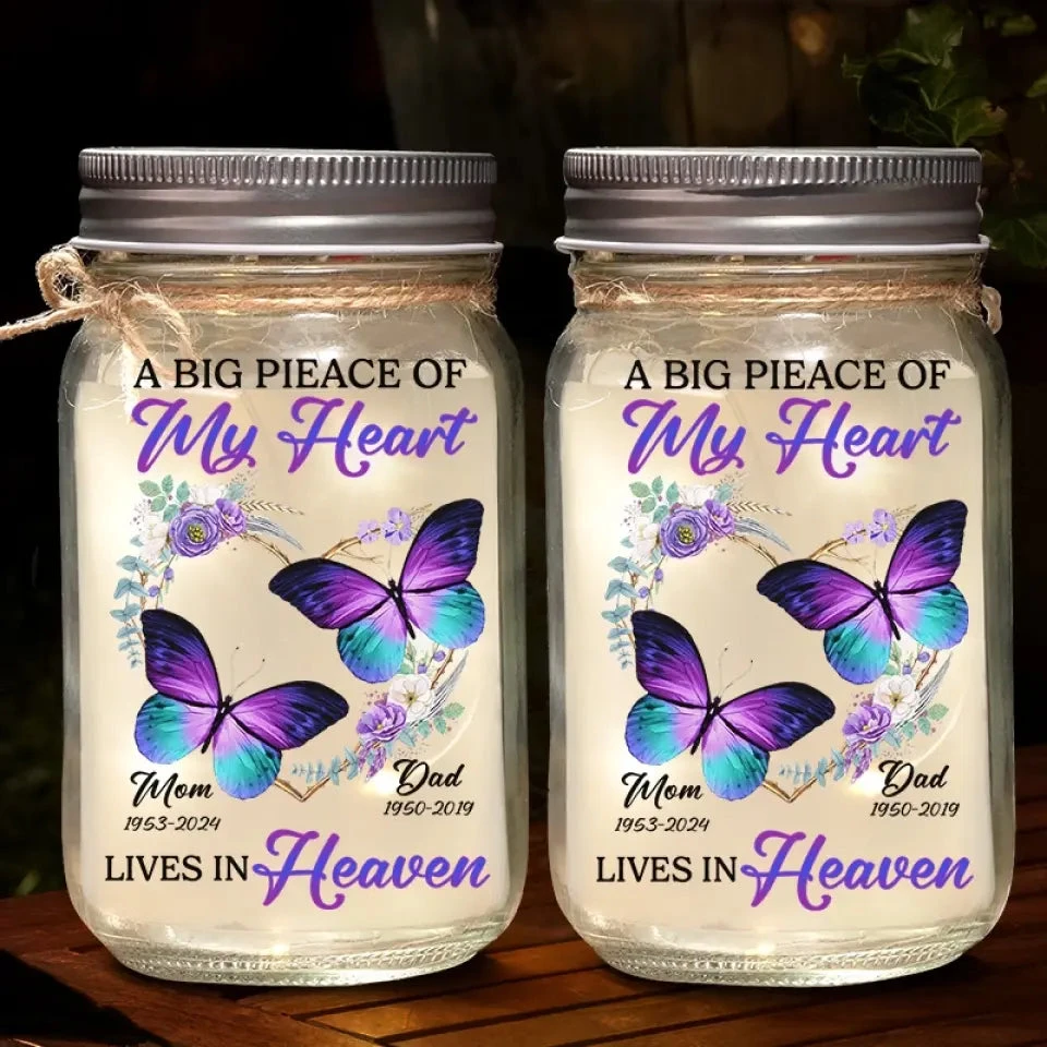 Your Memory Lives On - Memorial Personalized Custom Mason Jar Light - Sympathy Gift For Family Members 3 Your Memory Lives On - Memorial Personalized Custom Mason Jar Light - Sympathy Gift For Family Members - Image 3