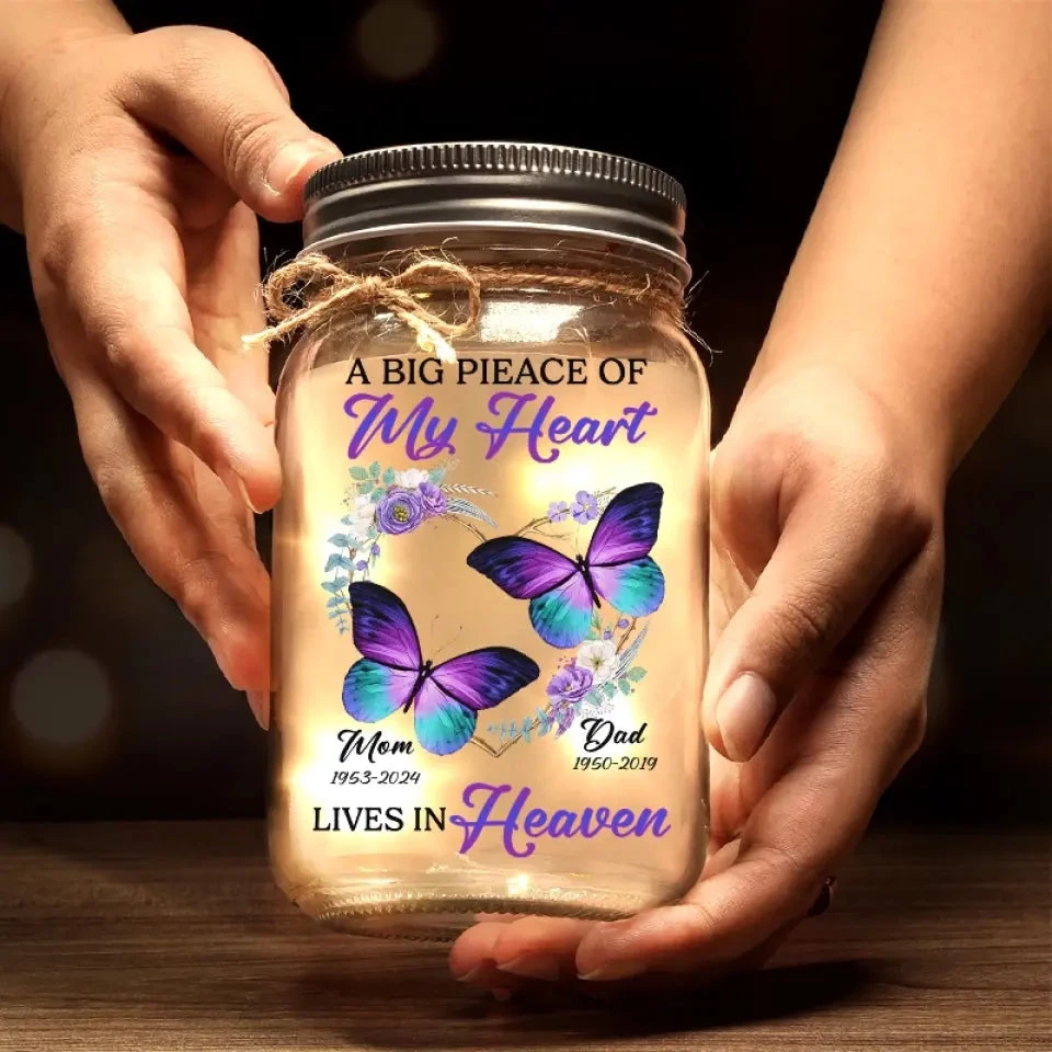 Your Memory Lives On - Memorial Personalized Custom Mason Jar Light - Sympathy Gift For Family Members 4 Your Memory Lives On - Memorial Personalized Custom Mason Jar Light - Sympathy Gift For Family Members - Image 4