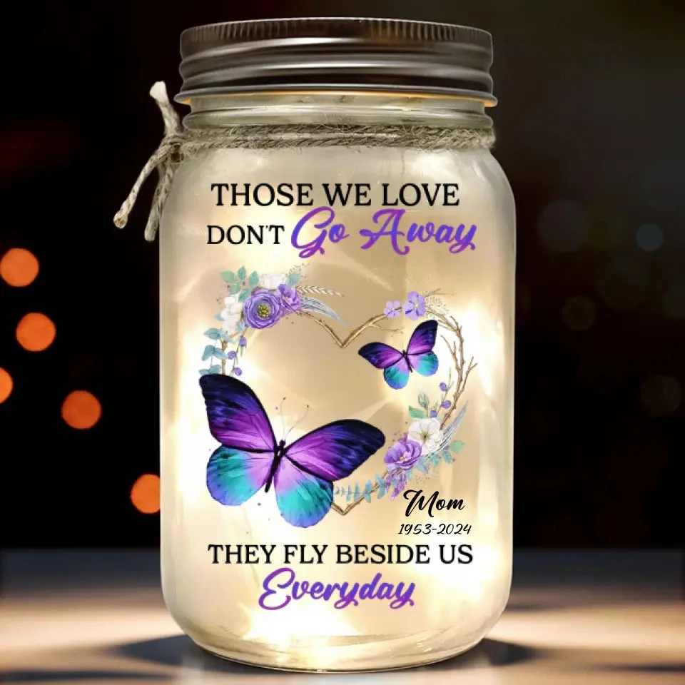 Your Memory Lives On - Memorial Personalized Custom Mason Jar Light - Sympathy Gift For Family Members 2 Your Memory Lives On - Memorial Personalized Custom Mason Jar Light - Sympathy Gift For Family Members - Image 2