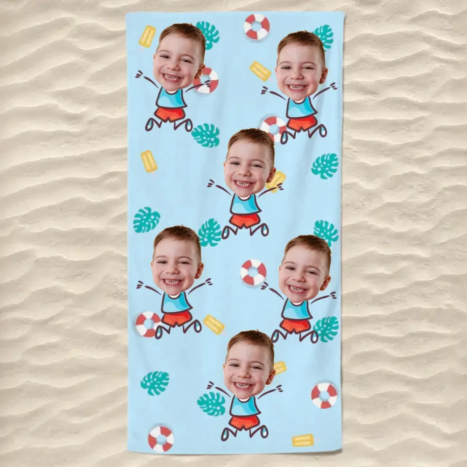 Custom Photo Pack Your Bags With Snacks And Smiles- Family Personalized Custom Beach Towel - Summer Vacation Gift For Family Members 2 Custom Photo Pack Your Bags With Snacks And Smiles- Family Personalized Custom Beach Towel - Summer Vacation Gift For Family Members - Image 2