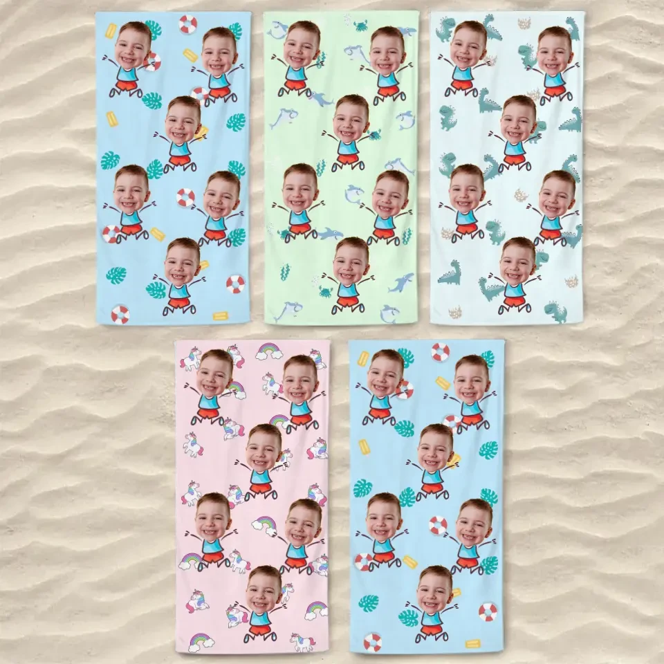 Custom Photo Pack Your Bags With Snacks And Smiles- Family Personalized Custom Beach Towel - Summer Vacation Gift For Family Members 8 Custom Photo Pack Your Bags With Snacks And Smiles- Family Personalized Custom Beach Towel - Summer Vacation Gift For Family Members - Image 8