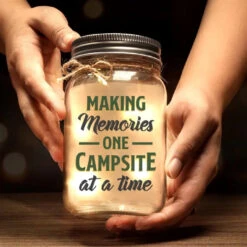 Find Your Wild - Camping Personalized Custom Mason Jar Light - Gift For Couple, Husband Wife, Camping Lovers -Pawfect House Store 666a7f7ebd62b