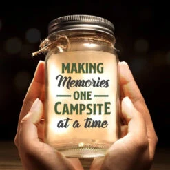 Find Your Wild - Camping Personalized Custom Mason Jar Light - Gift For Couple, Husband Wife, Camping Lovers -Pawfect House Store 666a7f9fa27ed