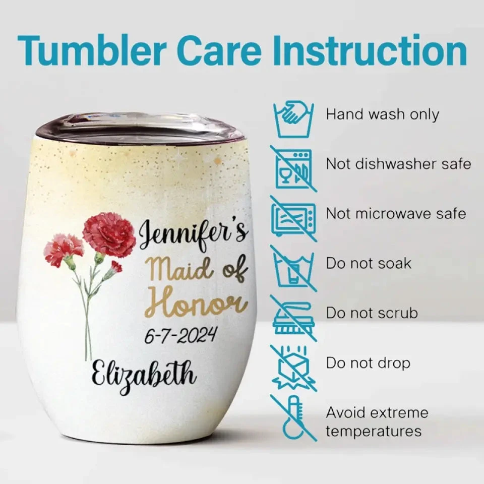 My Bridesmaid Must Be You - Bestie Personalized Custom Wine Tumbler - Wedding Gift, Bridesmaid Gift For Best Friends, BFF, Sisters 5 My Bridesmaid Must Be You - Bestie Personalized Custom Wine Tumbler - Wedding Gift, Bridesmaid Gift For Best Friends, BFF, Sisters - Image 5