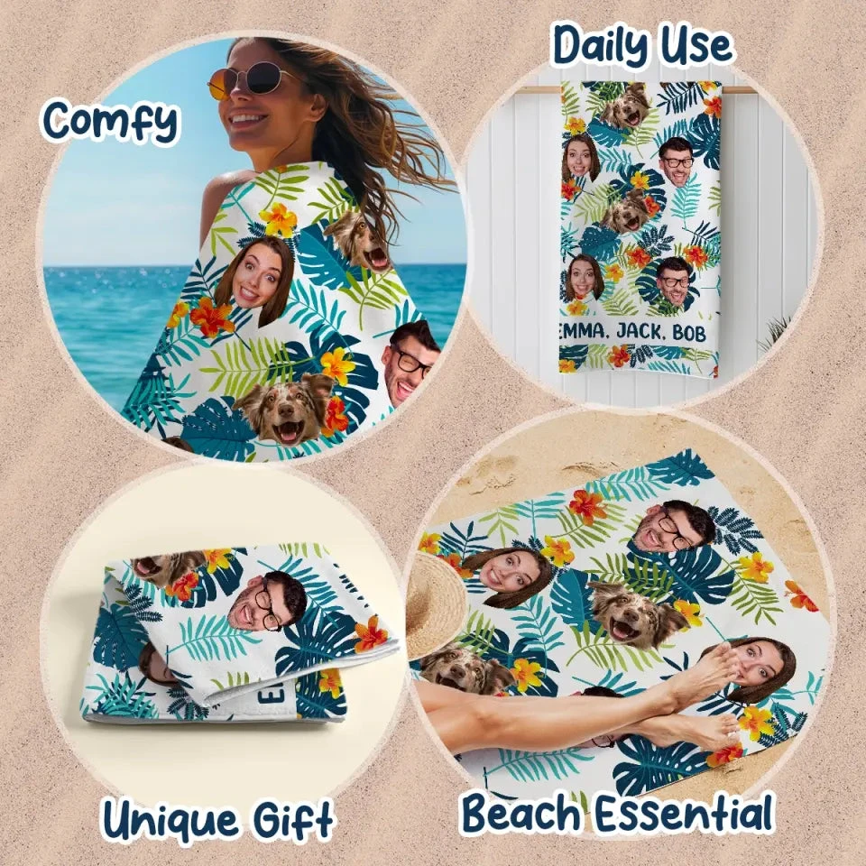 Custom Photo In Summer, The Song Sings Itself - Family Personalized Custom Beach Towel - Summer Vacation Gift, Birthday Pool Party Gift For Family Members, Pet Owners, Pet Lovers 7 Custom Photo In Summer, The Song Sings Itself - Family Personalized Custom Beach Towel - Summer Vacation Gift, Birthday Pool Party Gift For Family Members, Pet Owners, Pet Lovers - Image 7