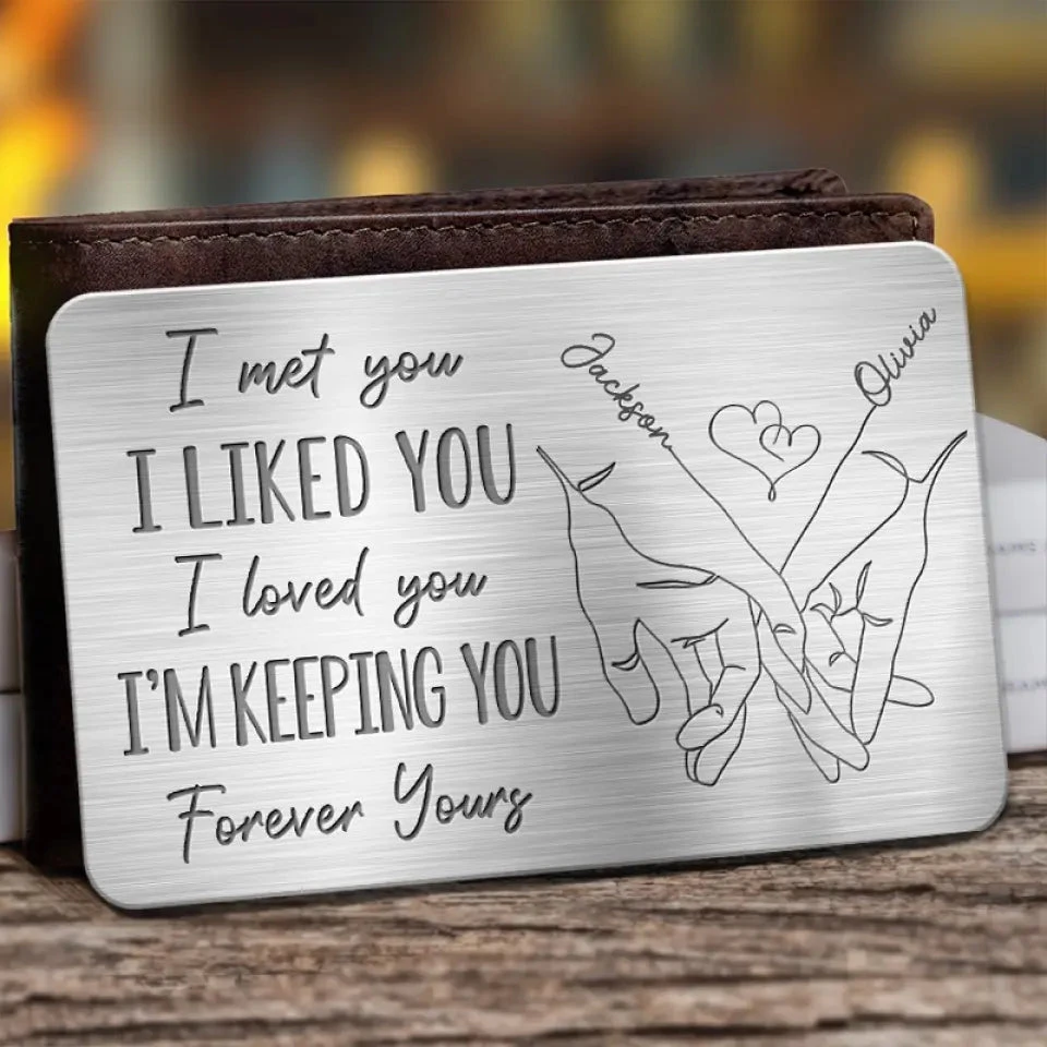Loved You Then, Love You Still - Couple Personalized Custom Aluminum Wallet Card - Gift For Husband Wife, Anniversary 1 Loved You Then, Love You Still - Couple Personalized Custom Aluminum Wallet Card - Gift For Husband Wife, Anniversary