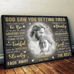 Custom Photo God Loves You No Matter What - Memorial Personalized Custom Horizontal Poster - Sympathy Gift For Family Members -Pawfect House Store 6670fba0edfa1