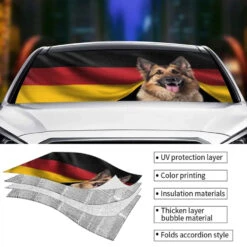 Custom Photo Life Is Better With My Pets - Dog & Cat Personalized Custom Auto Windshield Sunshade, Car Window Protector - Gift For Pet Owners, Pet Lovers -Pawfect House Store 6671071f3a44e